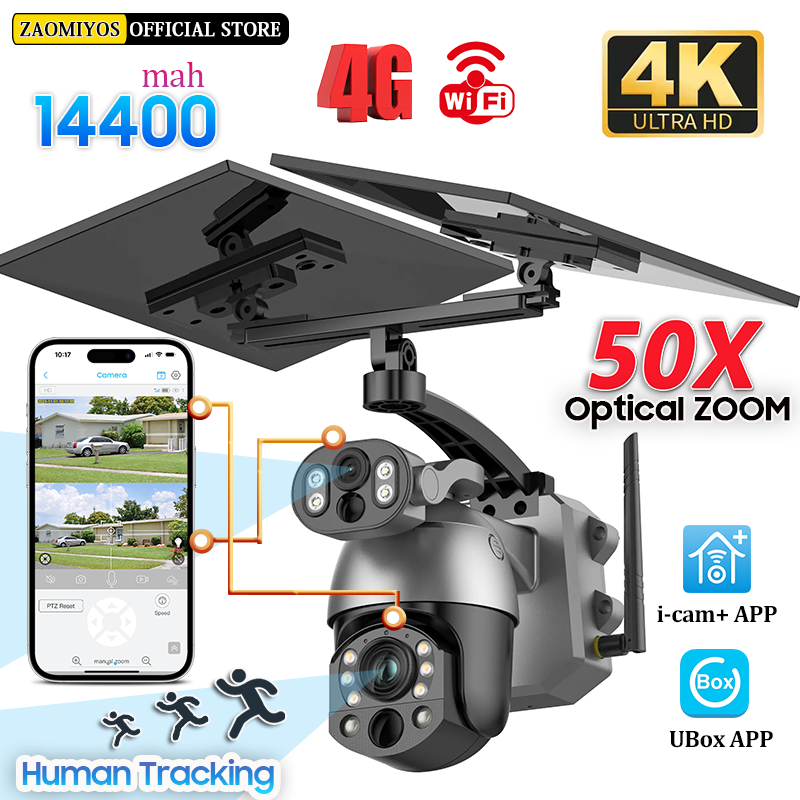 Smart Home Camera Ezviz - Cámara Solar 4K 50X ZOOM 10MP