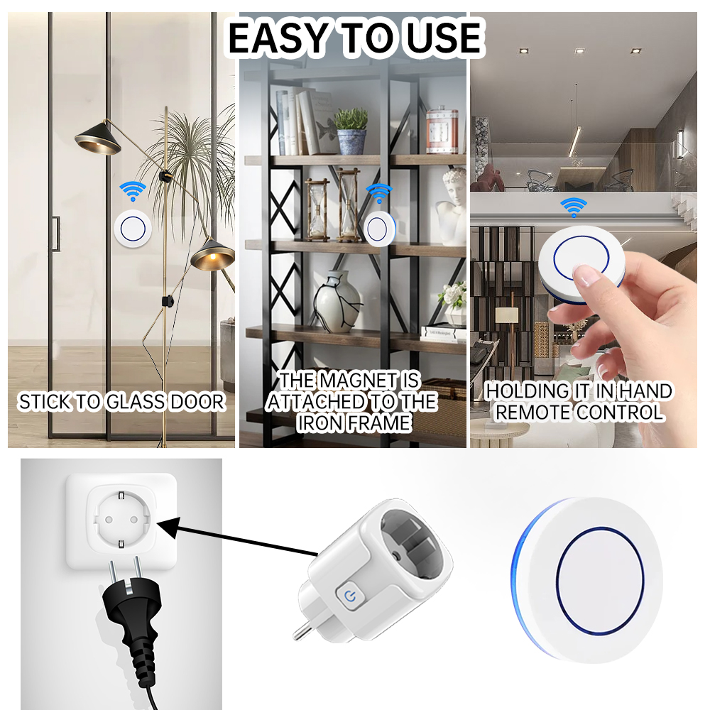 Enchufe Inalámbrico RF433, Enc - Universal Remote Smart Home reseña y precio