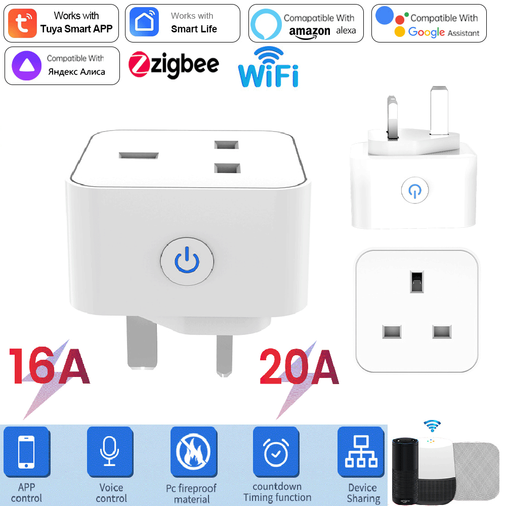 Enchufe Inteligente Tuya 16A/2 - Smart Home Wiser reseña y precio